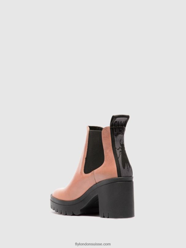 860NR213 bottines chelsea tope520 Fly London tapis rose femmes