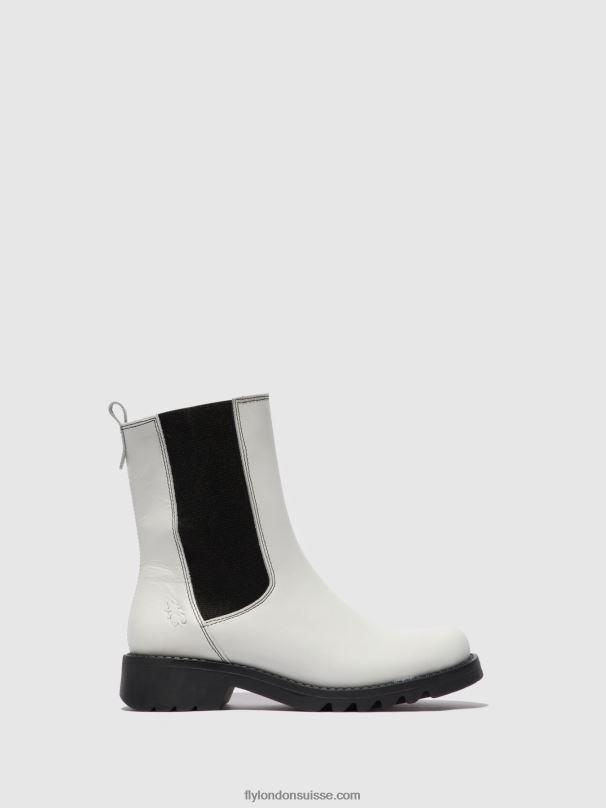 860NR217 bottines chelsea rein795 Fly London tapis blanc cassé (noir) femmes
