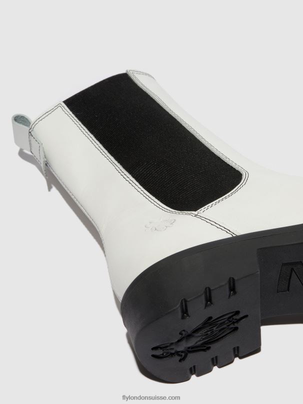 860NR217 bottines chelsea rein795 Fly London tapis blanc cassé (noir) femmes