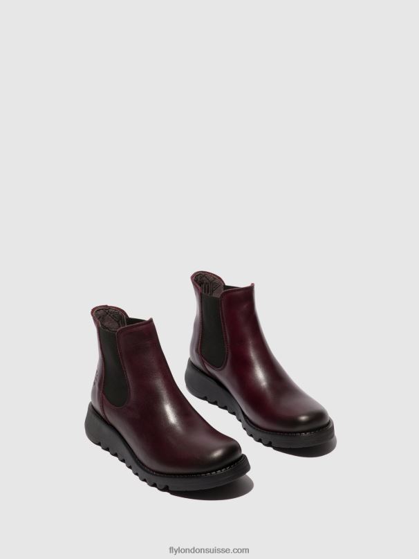 860NR21 bottines chelsea Fly London salv vin (élastique noir) femmes