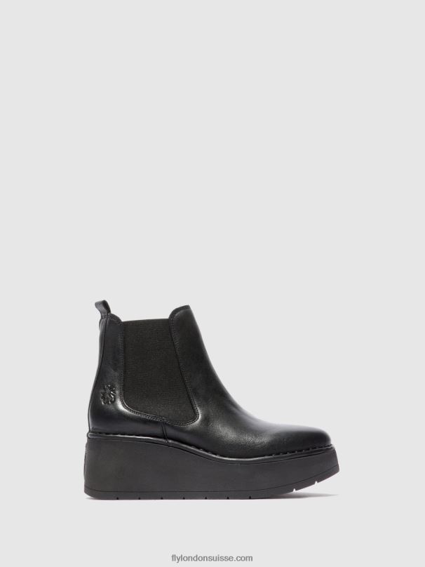 860NR225 bottines chelsea hama238 Fly London Vérone noir femmes