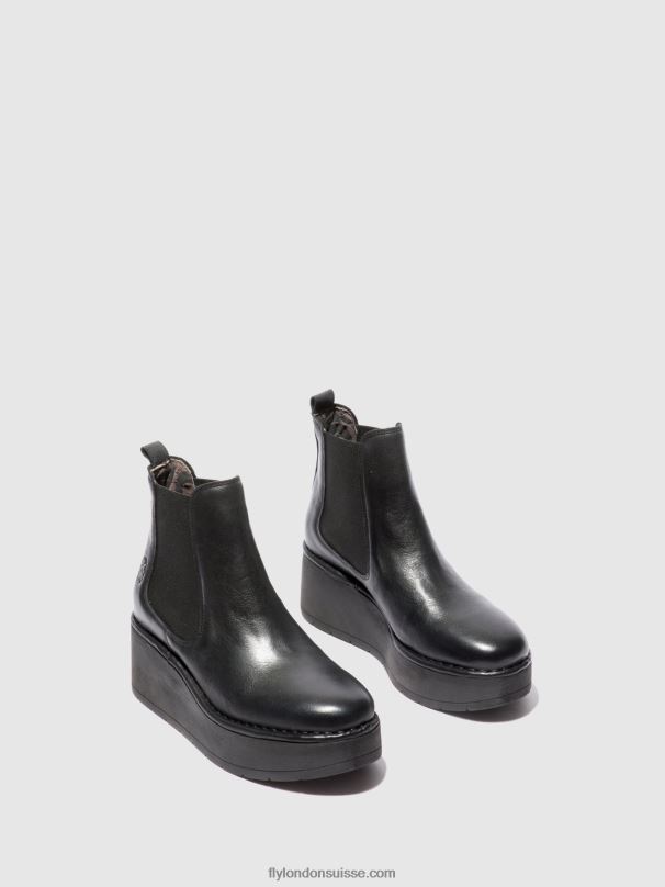860NR225 bottines chelsea hama238 Fly London Vérone noir femmes