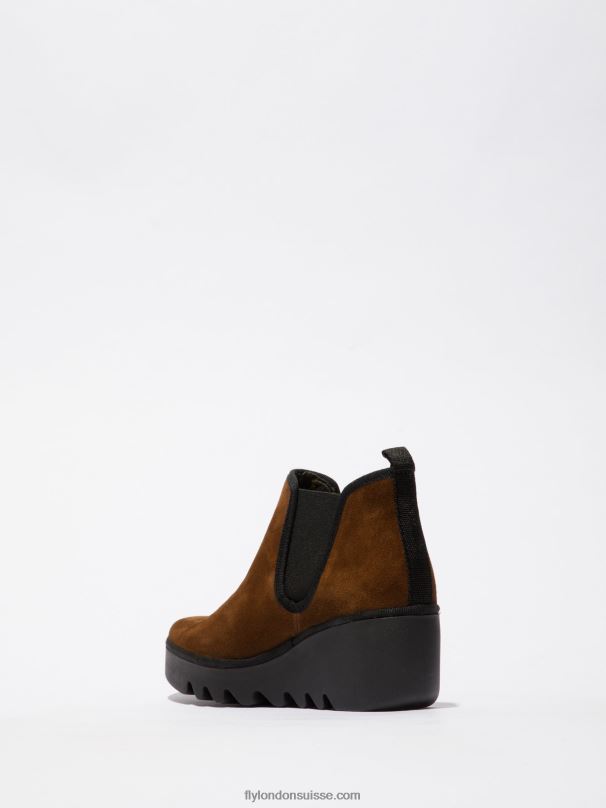 860NR229 bottines chelsea byne349 Fly London chameau huilé femmes