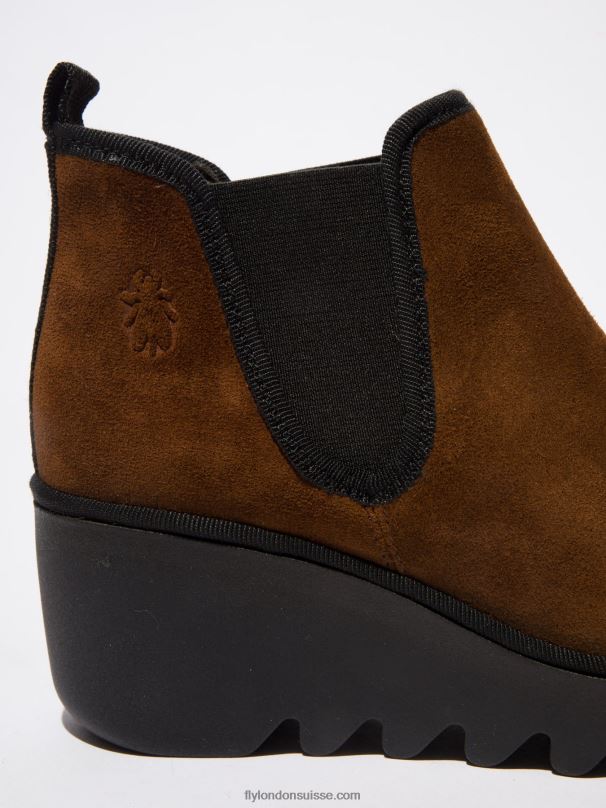 860NR229 bottines chelsea byne349 Fly London chameau huilé femmes