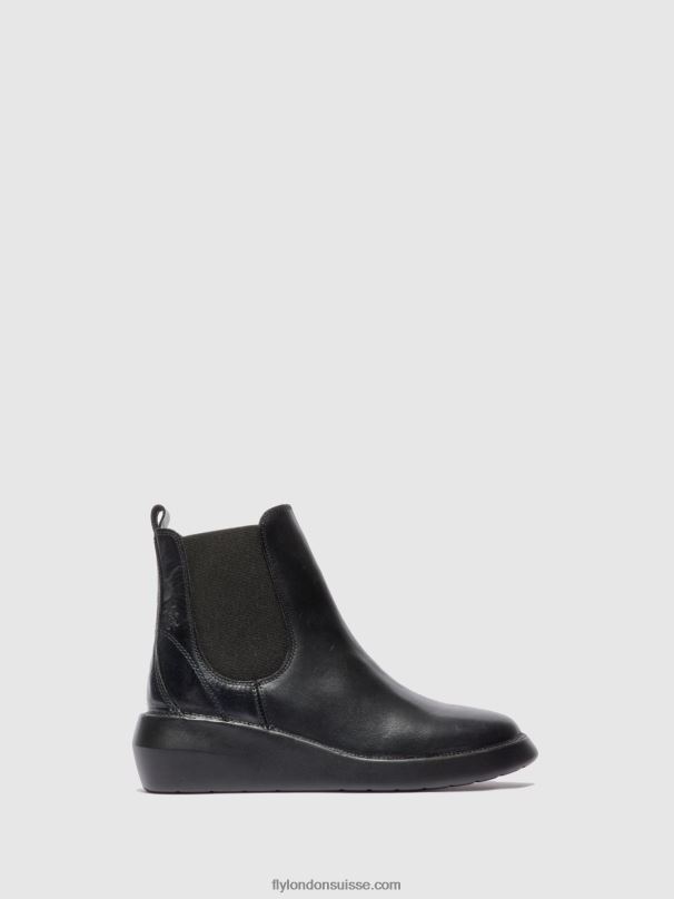 860NR232 bottines chelsea bety502 Fly London tapis noir femmes
