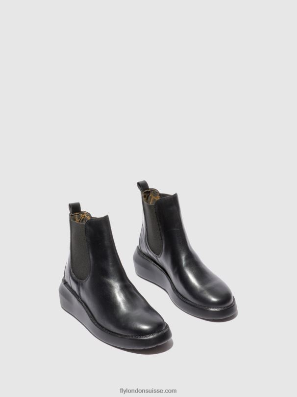 860NR232 bottines chelsea bety502 Fly London tapis noir femmes