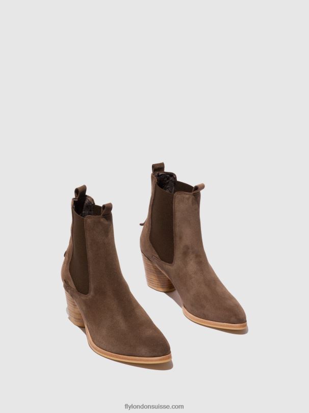 860NR234 bottines chelsea aden824 Fly London daim buffle femmes