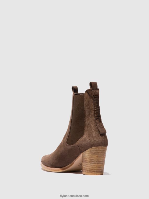 860NR234 bottines chelsea aden824 Fly London daim buffle femmes