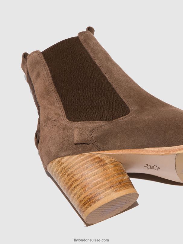 860NR234 bottines chelsea aden824 Fly London daim buffle femmes