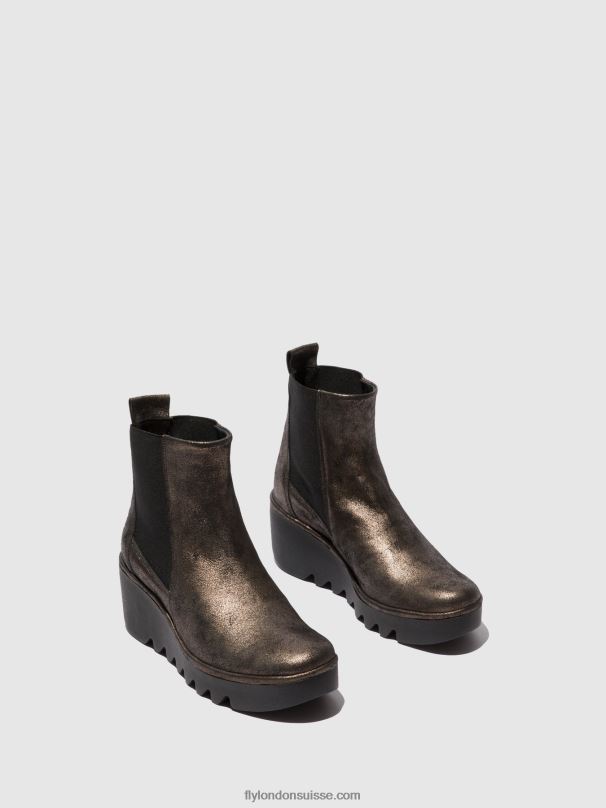 860NR236 bottines chelsea bagu233 Fly London graphite frais femmes
