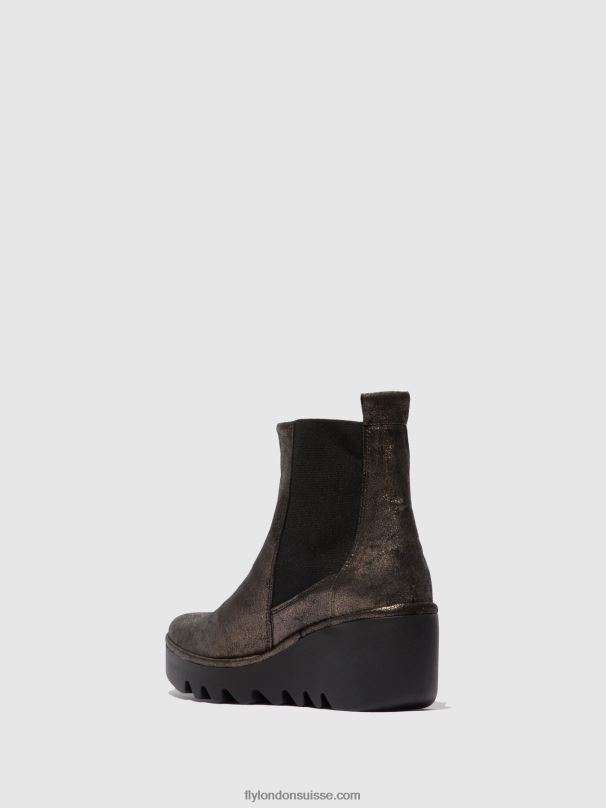 860NR236 bottines chelsea bagu233 Fly London graphite frais femmes