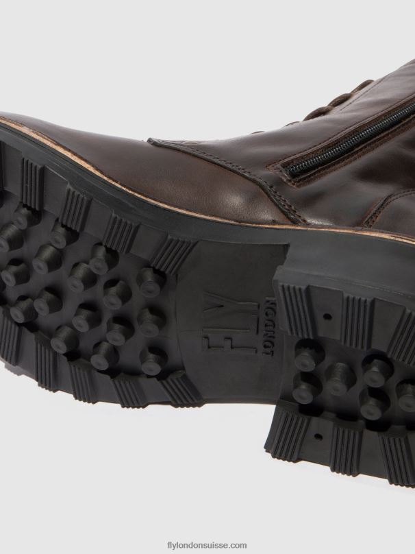 860NR245 bottines à lacets thor035 Fly London tapis dk. brun femmes