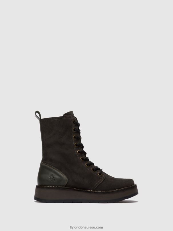 860NR247 bottines à lacets rami043 Fly London suède huilé/tapis diesel femmes