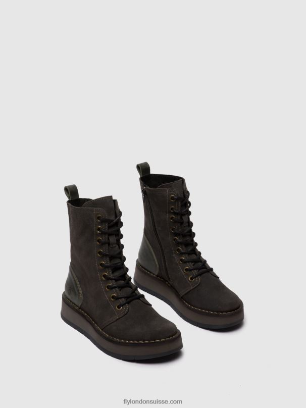 860NR247 bottines à lacets rami043 Fly London suède huilé/tapis diesel femmes