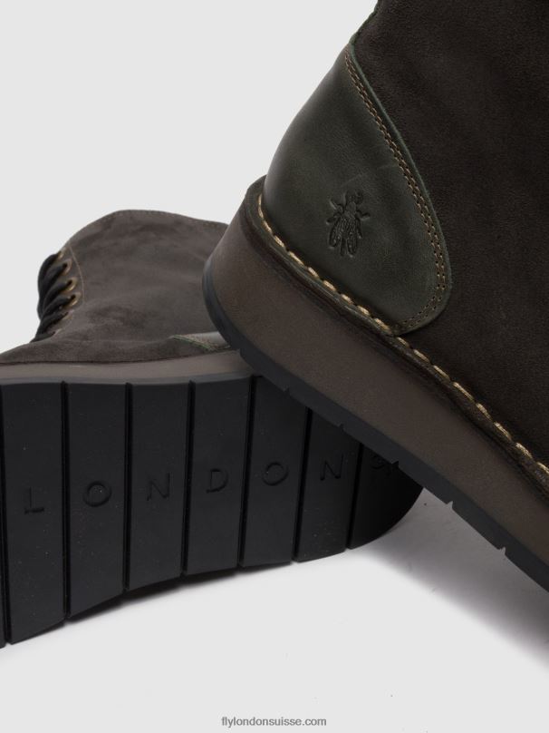 860NR247 bottines à lacets rami043 Fly London suède huilé/tapis diesel femmes