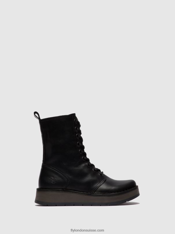 860NR250 bottines à lacets rami043 Fly London tapis noir femmes