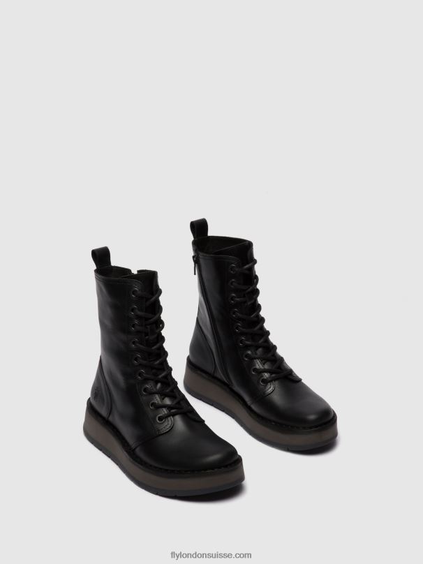 860NR250 bottines à lacets rami043 Fly London tapis noir femmes