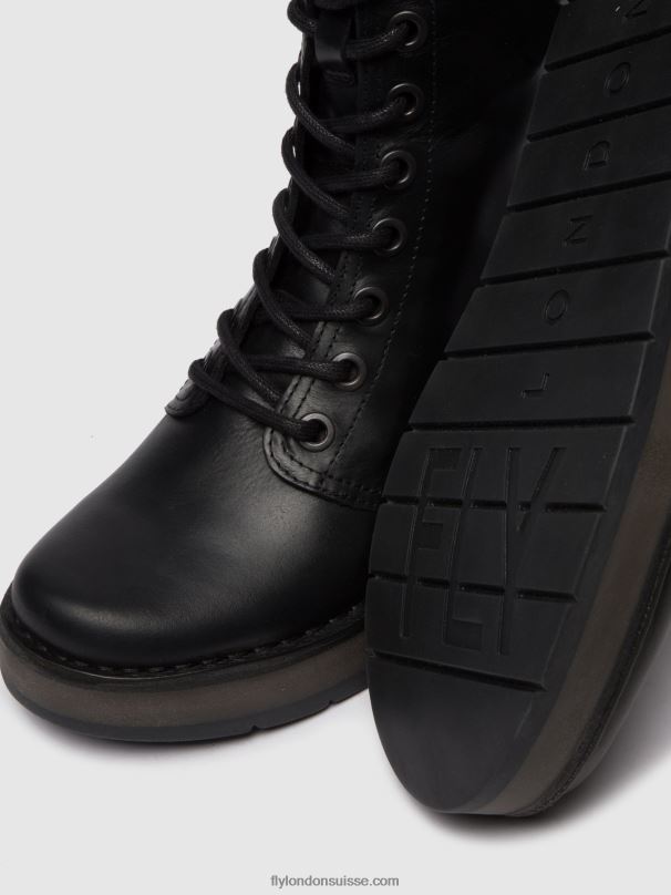 860NR250 bottines à lacets rami043 Fly London tapis noir femmes