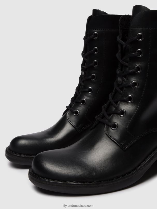860NR252 bottines à lacets milu044 Fly London tapis noir femmes