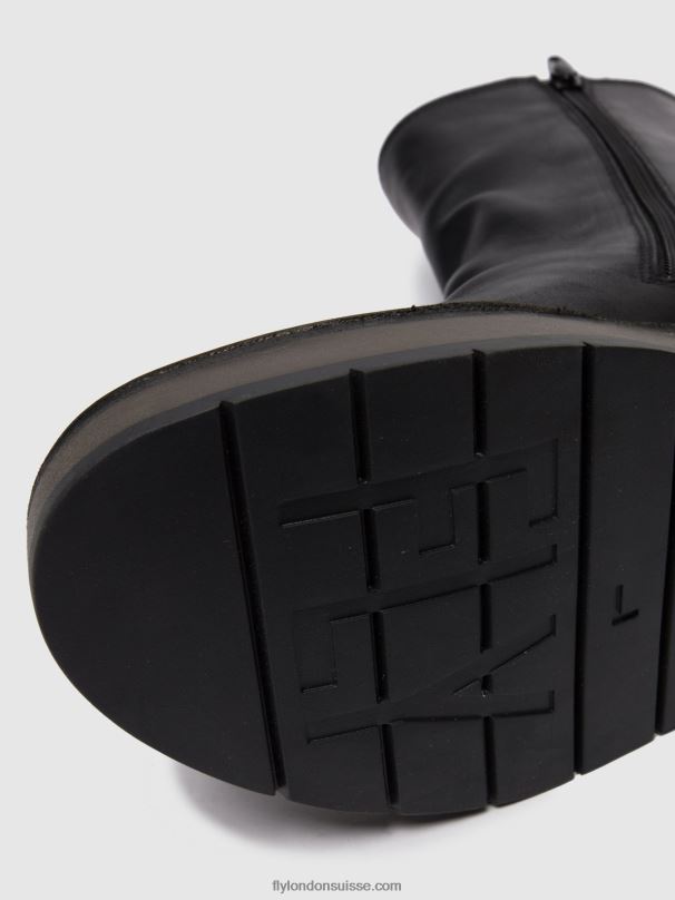860NR253 bottines zippées reno053 Fly London tapis noir femmes