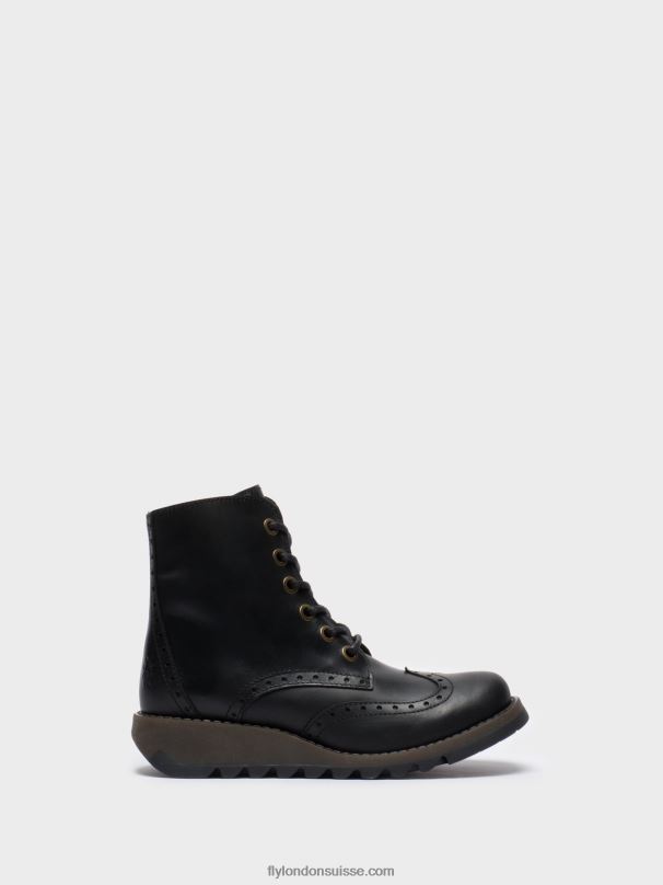 860NR254 bottines à lacets sarl069 Fly London noir femmes