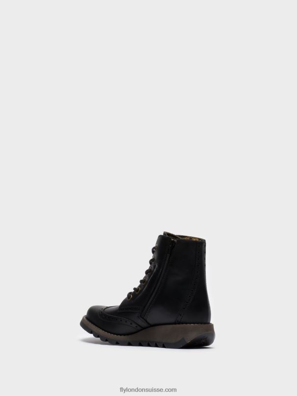 860NR254 bottines à lacets sarl069 Fly London noir femmes