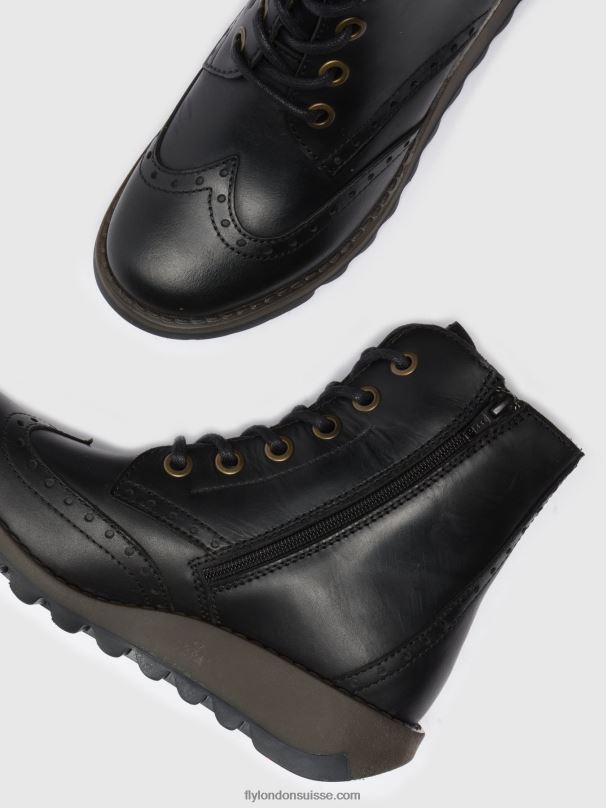 860NR254 bottines à lacets sarl069 Fly London noir femmes