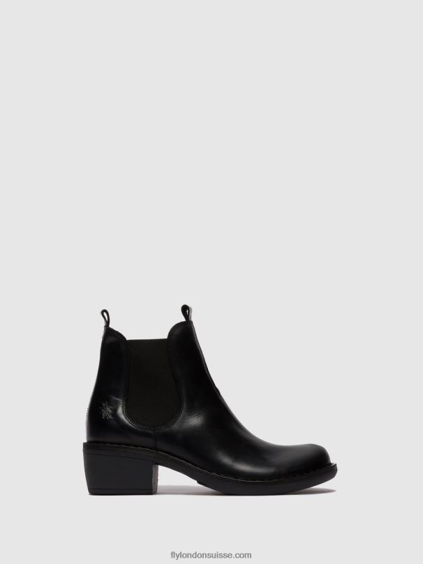 860NR255 bottines chelsea meme030 Fly London tapis noir femmes