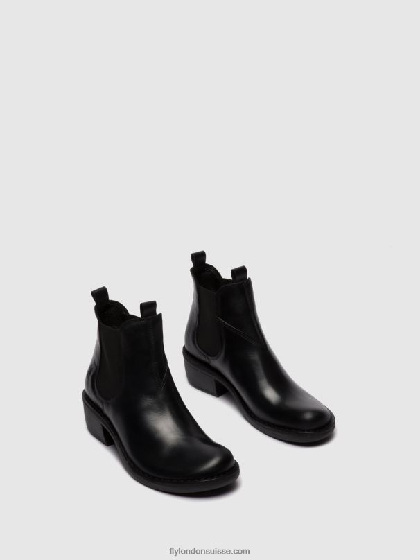 860NR255 bottines chelsea meme030 Fly London tapis noir femmes