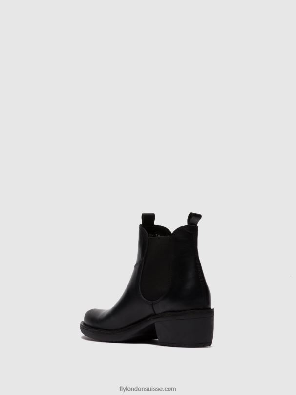 860NR255 bottines chelsea meme030 Fly London tapis noir femmes