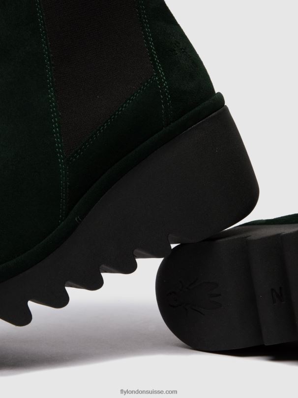 860NR257 bottines chelsea bagu233 Fly London forêt verte en suède femmes