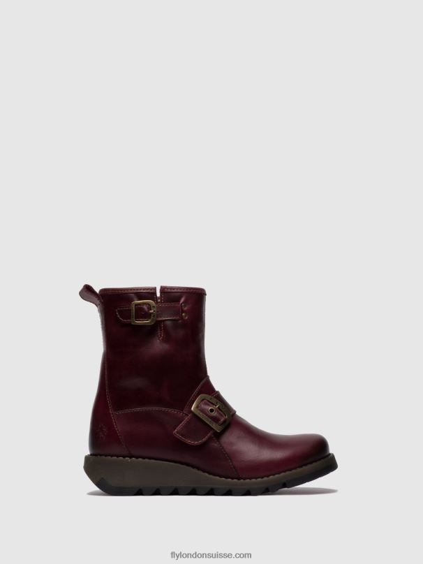 860NR262 bottines à boucle sino525 Fly London violet femmes