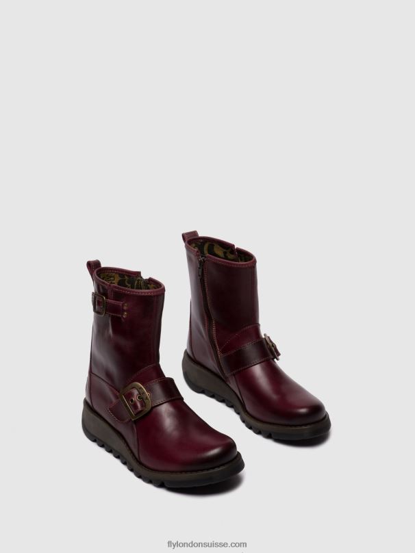 860NR262 bottines à boucle sino525 Fly London violet femmes