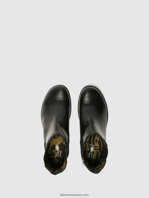 860NR267 bottines chelsea Fly London faire du noir femmes
