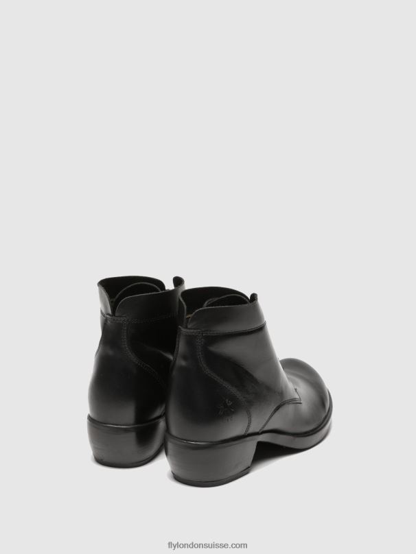 860NR268 bottines à lacets mesu780 Fly London noir femmes