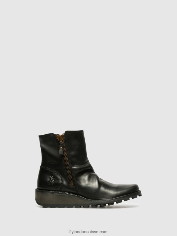 860NR269 bottines zippées mon944 Fly London noir femmes