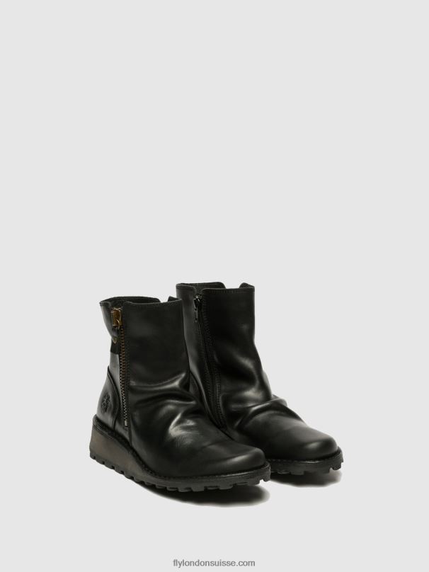 860NR269 bottines zippées mon944 Fly London noir femmes