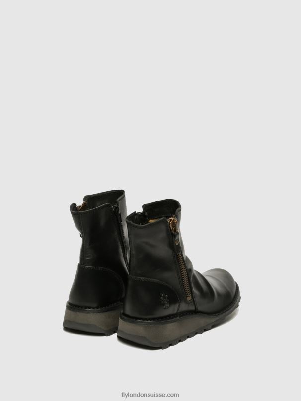 860NR269 bottines zippées mon944 Fly London noir femmes