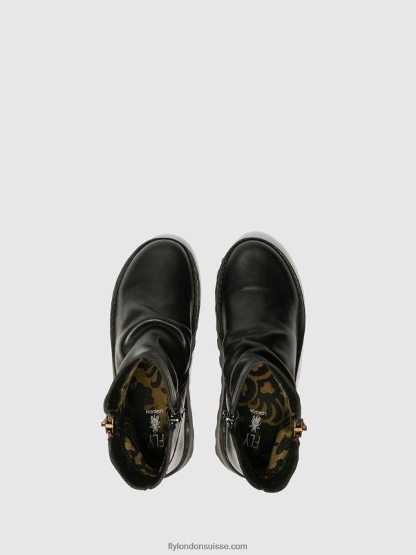 860NR269 bottines zippées mon944 Fly London noir femmes