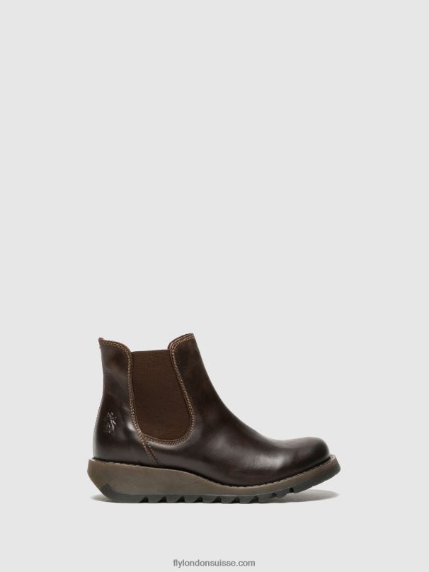 860NR272 bottines chelsea Fly London salv brun foncé femmes
