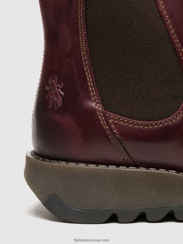 860NR274 bottines chelsea Fly London salv violet femmes