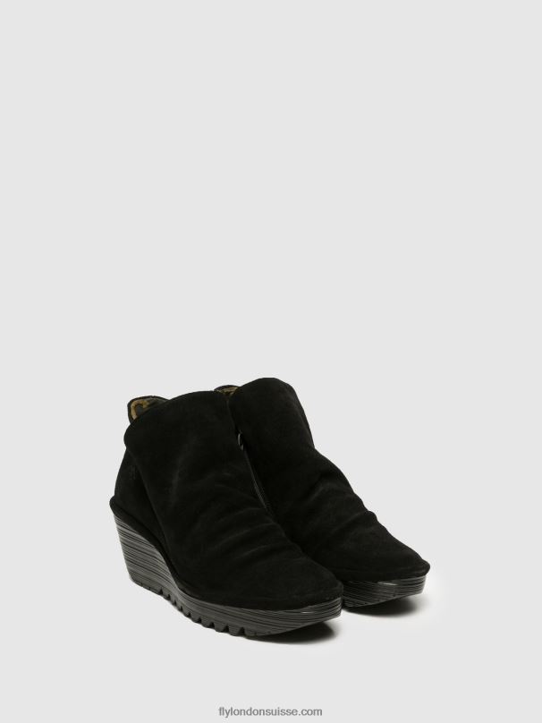 860NR279 bottines zippées yip Fly London noir femmes