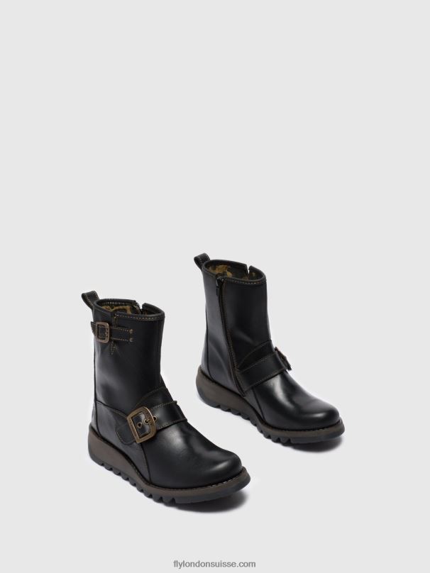 860NR282 bottines à boucle sino525 Fly London noir femmes