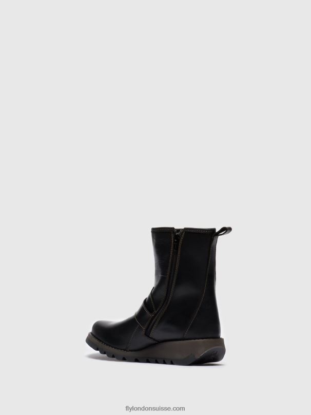 860NR282 bottines à boucle sino525 Fly London noir femmes