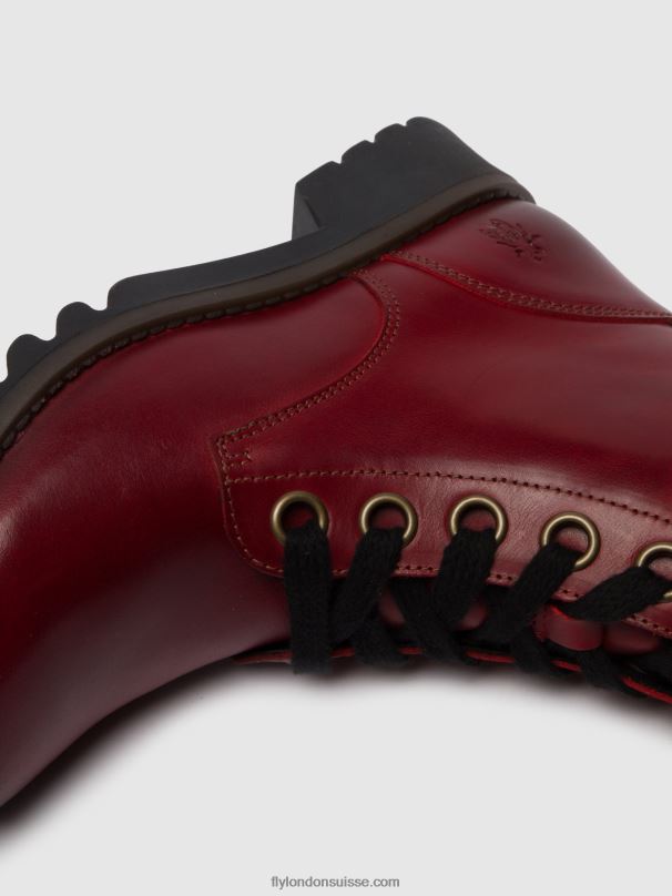 860NR284 bottines à lacets ragi539 Fly London rouge femmes