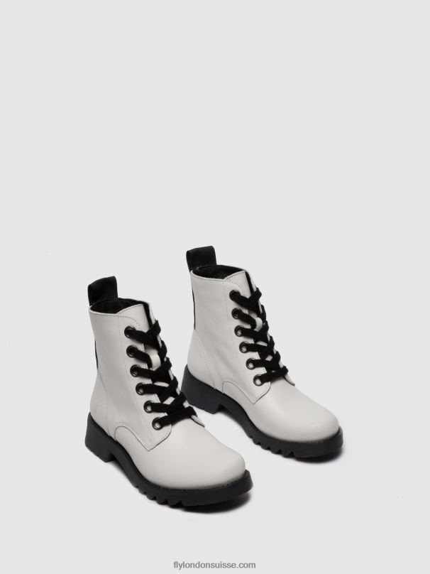 860NR286 bottines à lacets ragi539 Fly London tapis blanc cassé femmes
