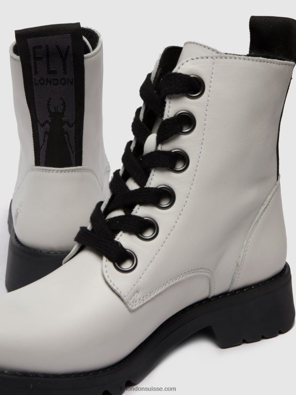 860NR286 bottines à lacets ragi539 Fly London tapis blanc cassé femmes
