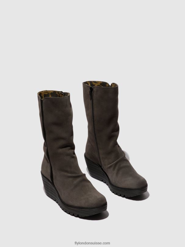 860NR29 bottines zippées yemy408 Fly London diesel/noir femmes