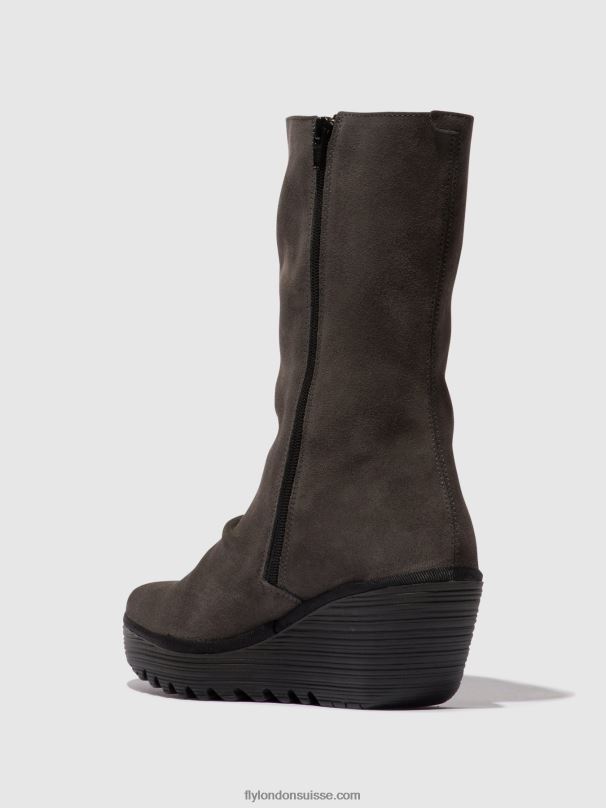 860NR29 bottines zippées yemy408 Fly London diesel/noir femmes