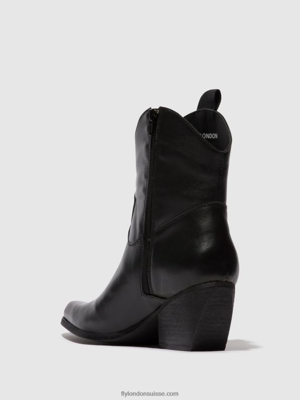 860NR31 bottines zippées tabb905 Fly London noir femmes